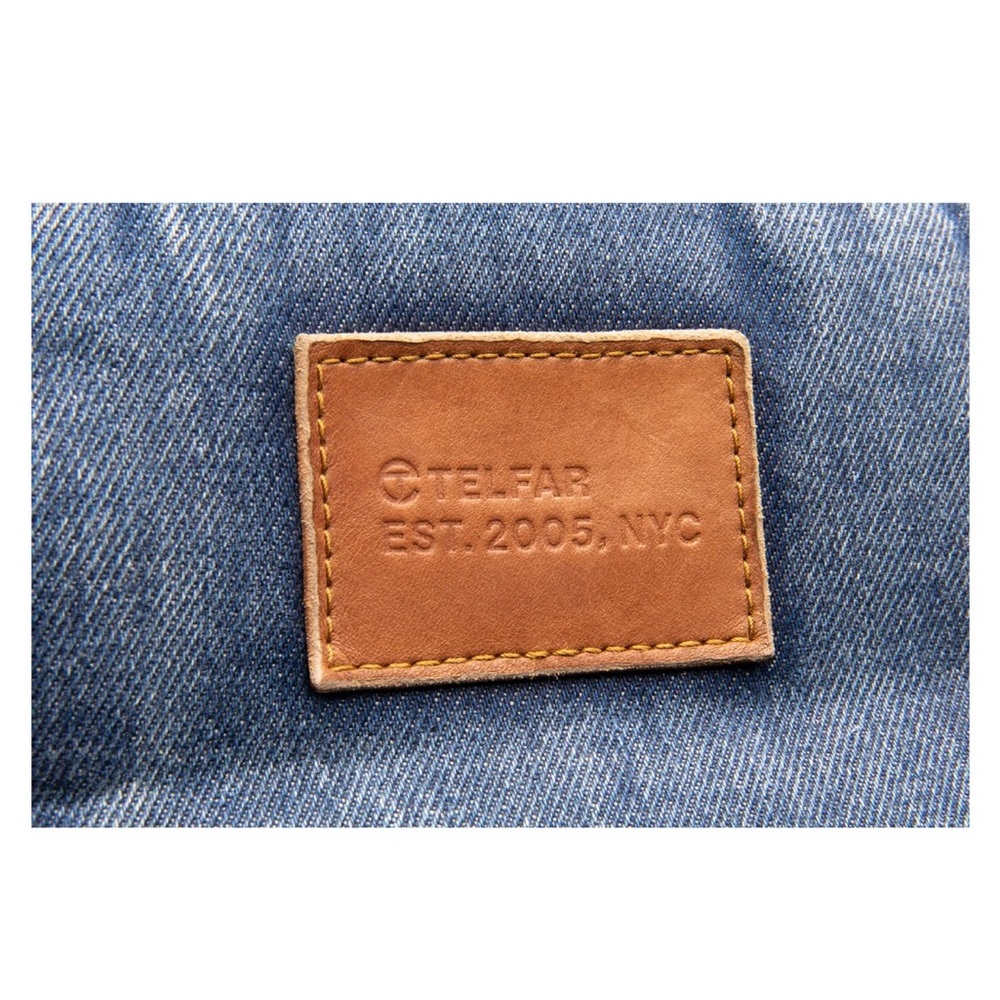 Large Telfar Denim Shopper- Blue - Picture 8 of 9